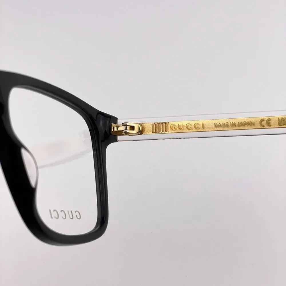 Gucci GG0561ON 001 BRAND NEW Eyeglasses Black Crystal Square Unisex